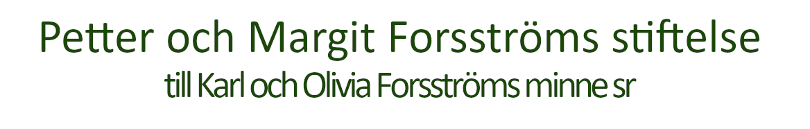 Petter och Margit Forsströms stiftelse logotyp